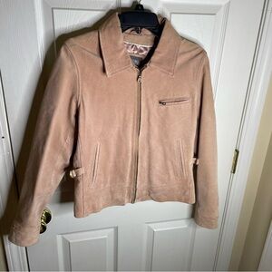 Vintage Wilson's Leather Suede Leather Jacket Women's Size Medium Light Pink